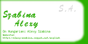 szabina alexy business card